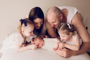 family newborn photos with their newborn baby in Warrnambool