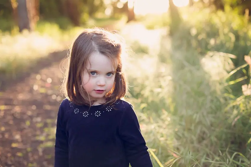Warrnambool family photography little girl at sunset