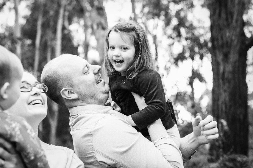 Warrnambool family photography dad and daughter playing